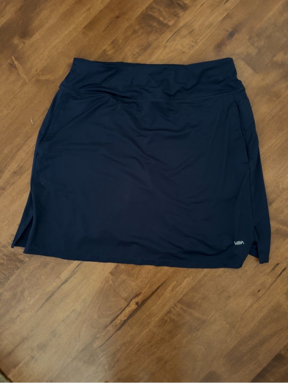 VIDA Navy Athletic Golf Skort with Built-In Shorts modest length | XL